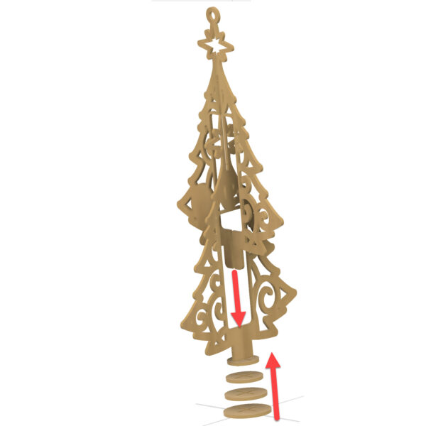 Mini Bottle X-Mas Tree Ornament for Laser Cutters -  - (Digital Download - AI, SVG, PDF) - Image 4