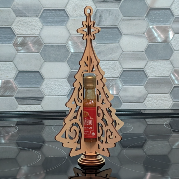 Mini Bottle X-Mas Tree Ornament for Laser Cutters -  - (Digital Download - AI, SVG, PDF) - Image 2